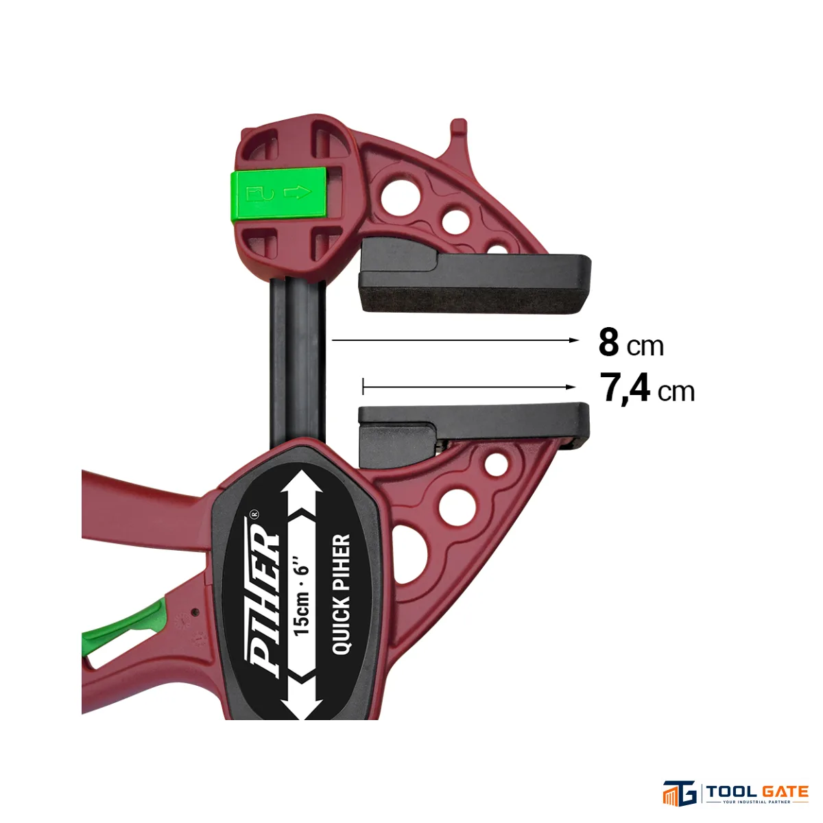 قمطة تثبيت سريعة PIHER Quick Clamp بطول 30 سم وعرض فك 8 سم – موديل 52630