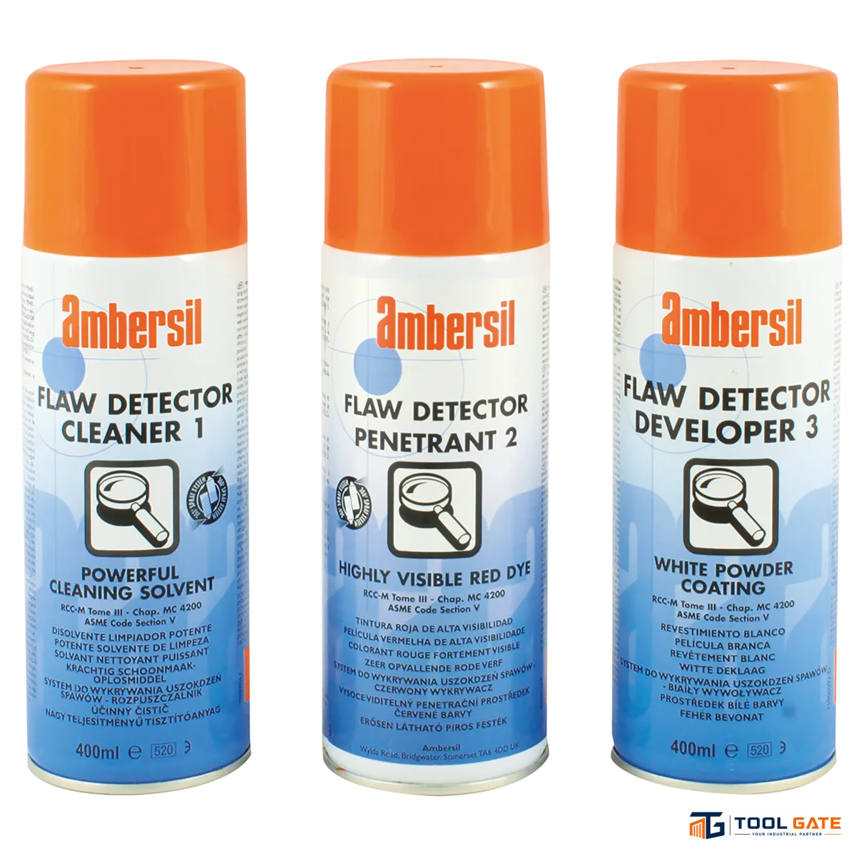 منظف لكشف العيوب والفحص غير الإتلافي(مجموعة كاشف شروخ ) AMBERSIL FLAW DETECTOR CLEANER 1