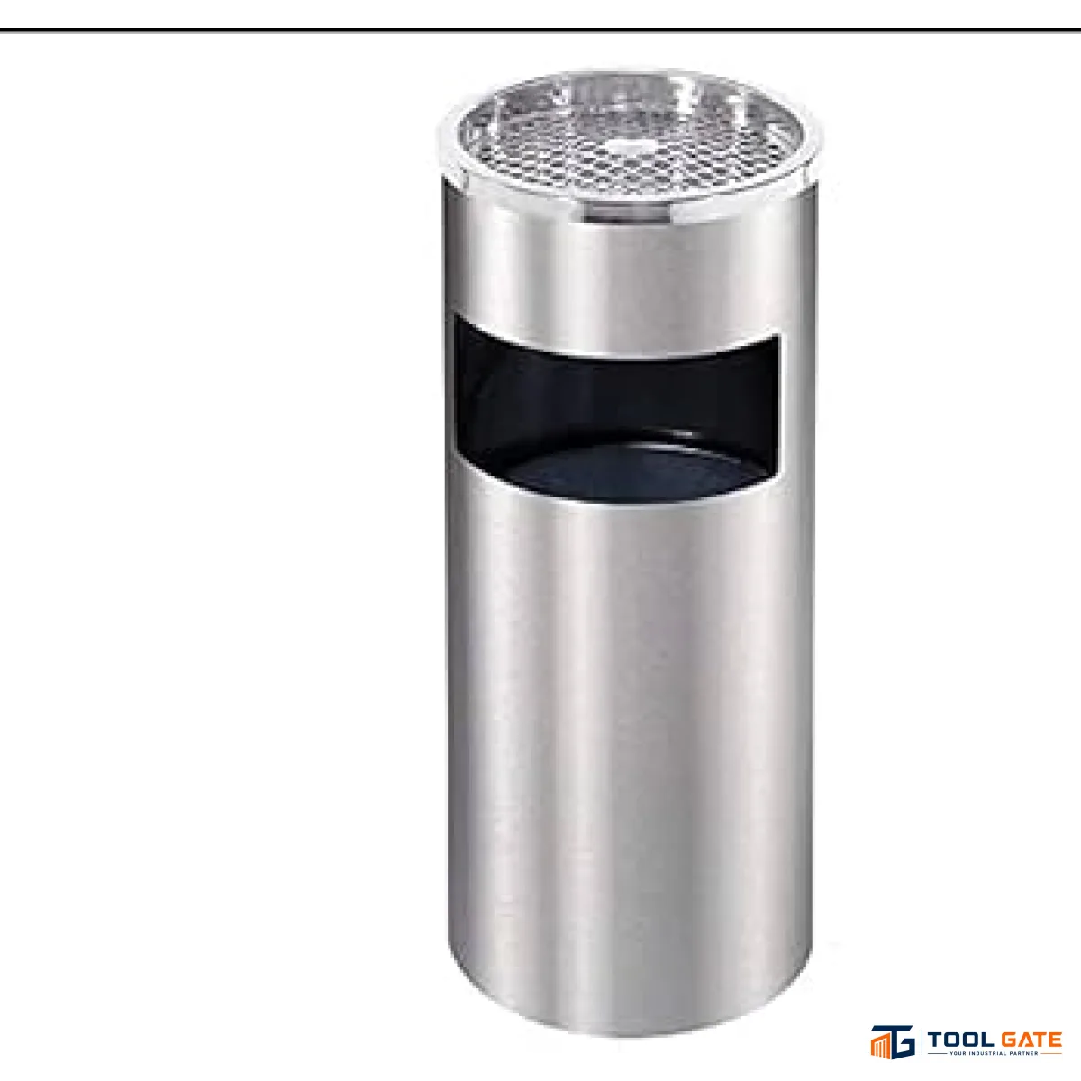 BOSS 50 Liter Ashtray Waste Bin باسكت قمامة وطفاية سجائر ستانلس ستيل – 50 لتر