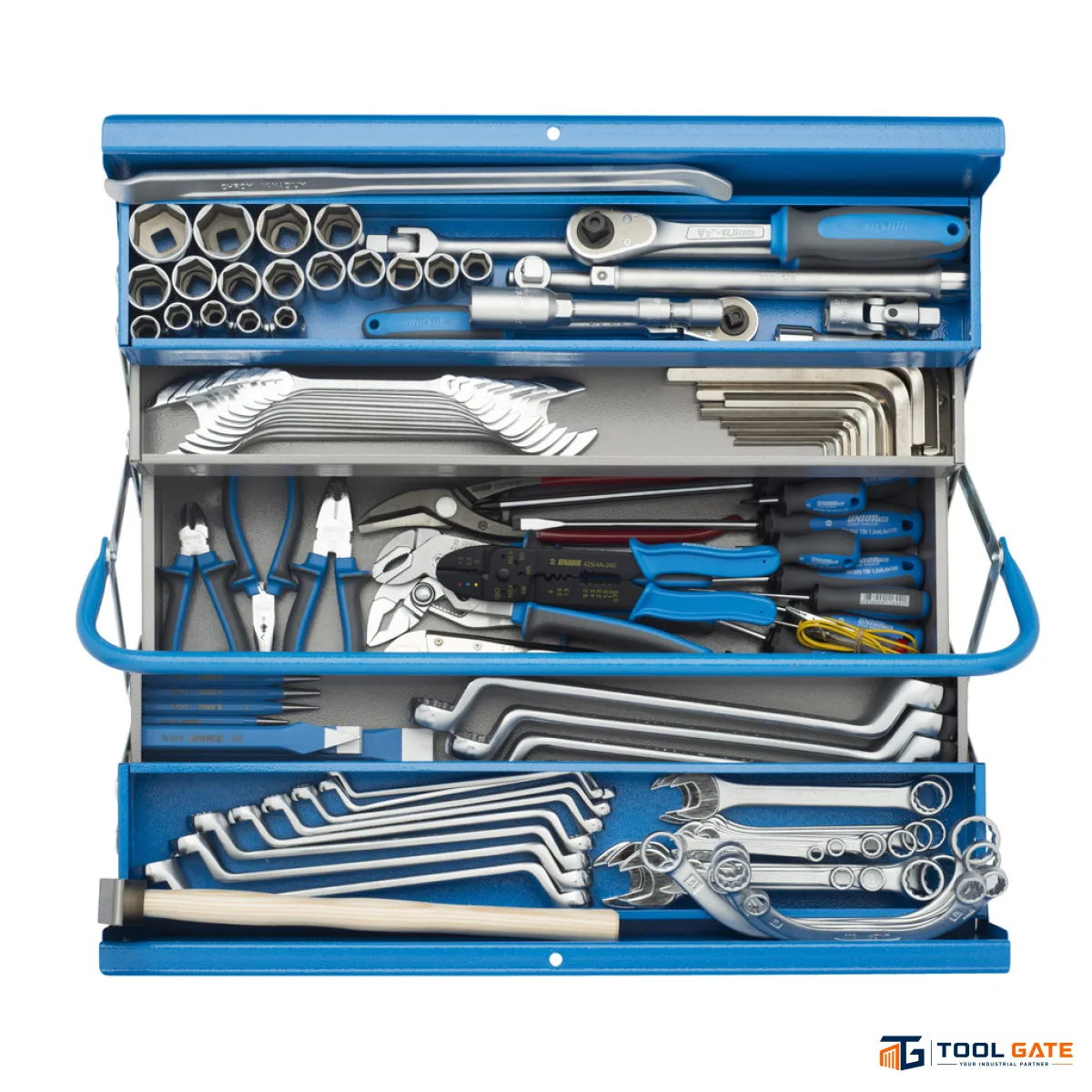 شنطة عدة صاج 5 درج بالعدة كاملة 110 قطعة - Steel Tool Chest Set 110 Pieces يونيور سلوفيني موديل 912/5 931