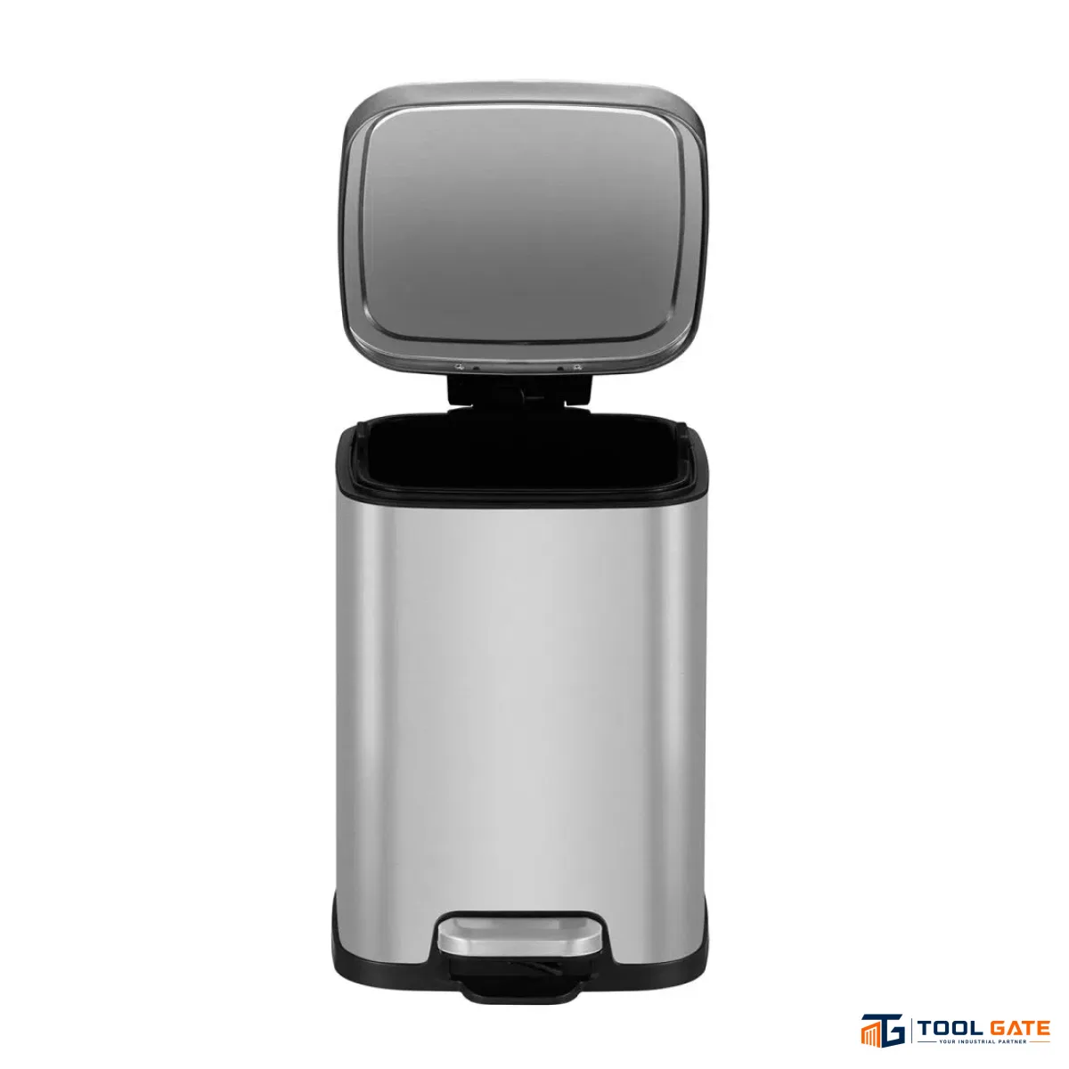 BOSS 6 Liter باسكت قمامة ستانلس ستيل ببدال وغلق هادئ Soft Close – 6 لتر