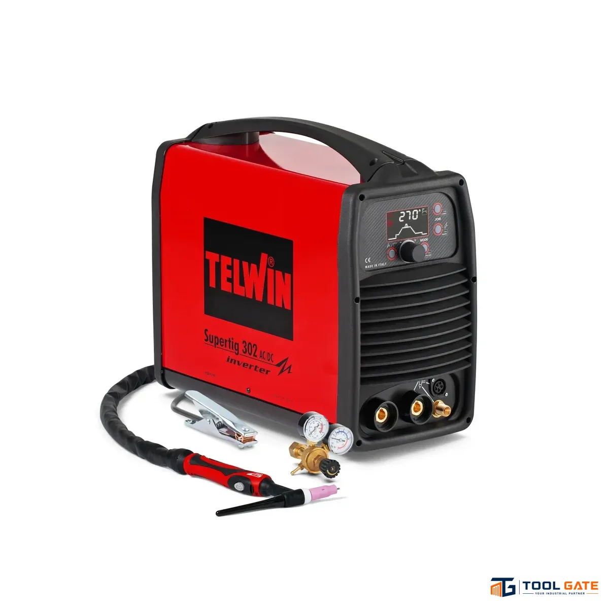 ماكينة لحام ارجون مخصصة للألمونيوم 270 أمبير ايطالي AC/DC Telwin Super TIG 302