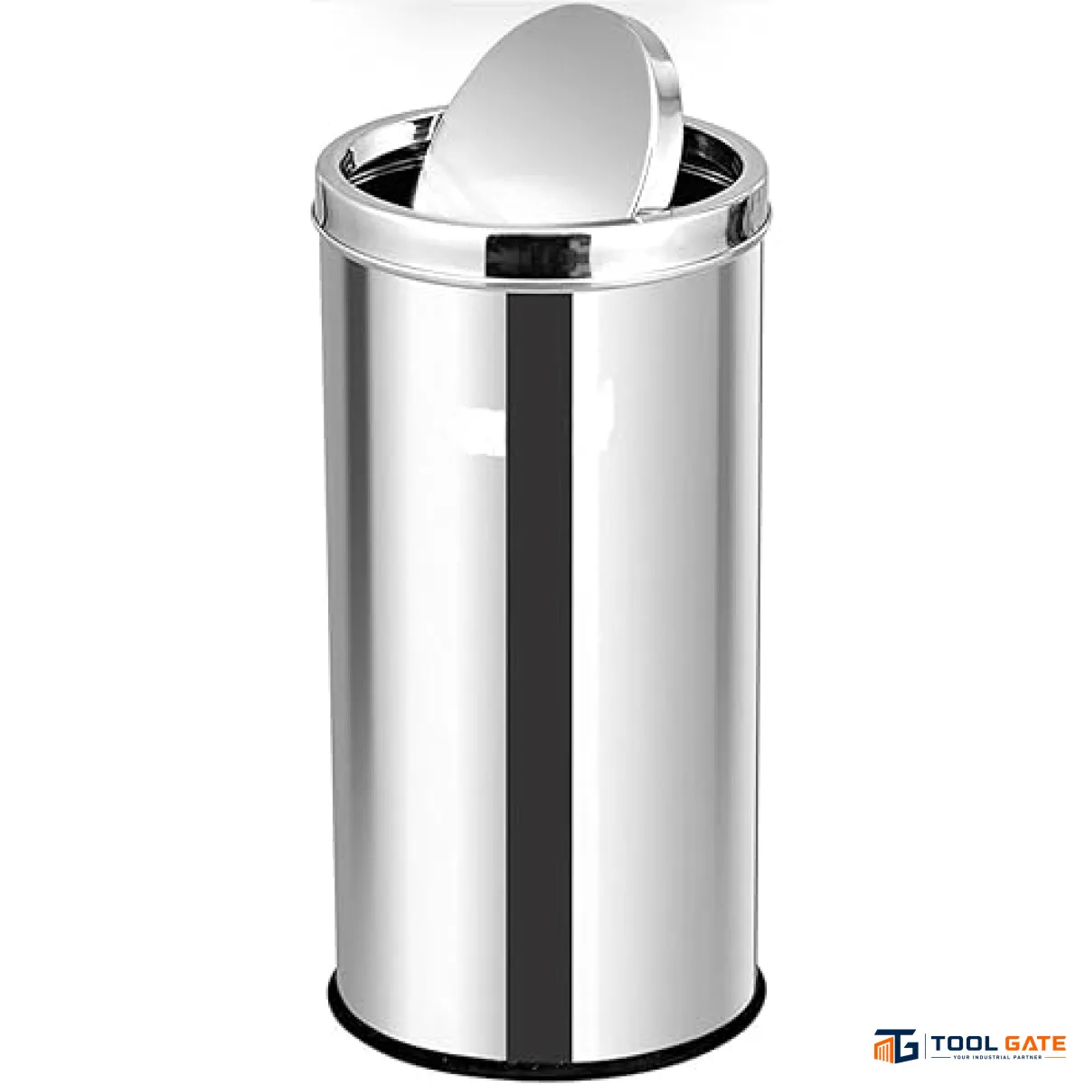 BOSS 30 Liter Swing Top باسكت قمامة ستانلس ستيل بغطاء Flip Flop – 30 لتر