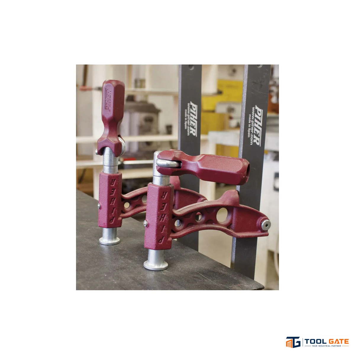 قمطة تثبيت PIHER Maxipress F Heavy-Duty Clamp بطول 40 سم وعمق فك 12 سم – موديل 60040