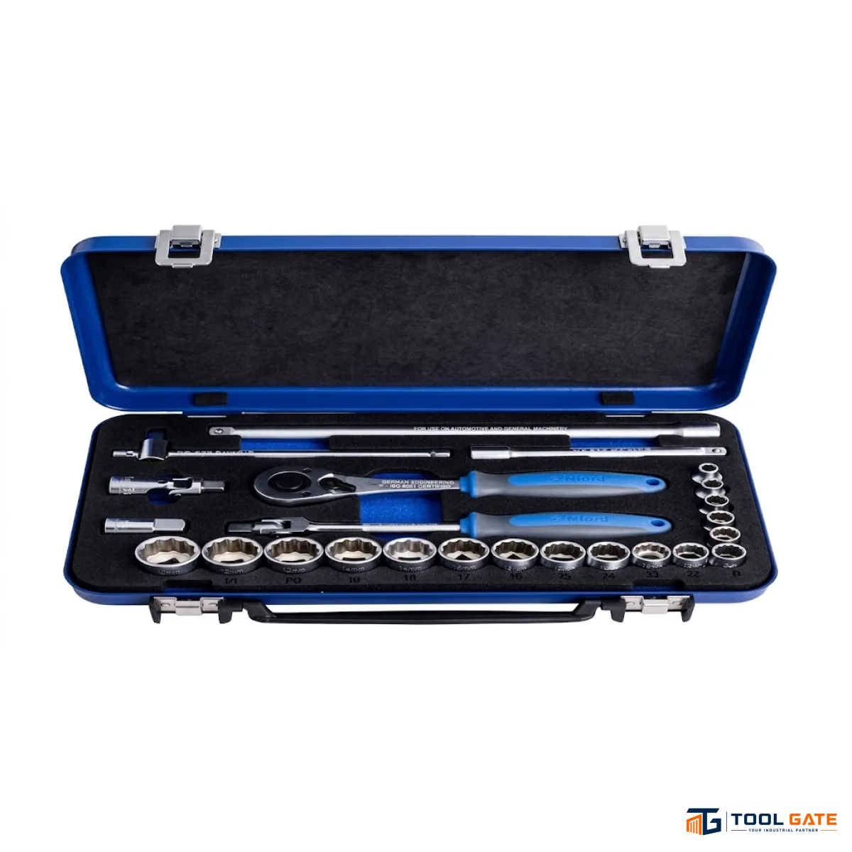 طقم لقم - Socket Set 3/8 بوصة مشرشر 24 قطعة 6–22 مم يونيور سلوفيني موديل 239A12P24