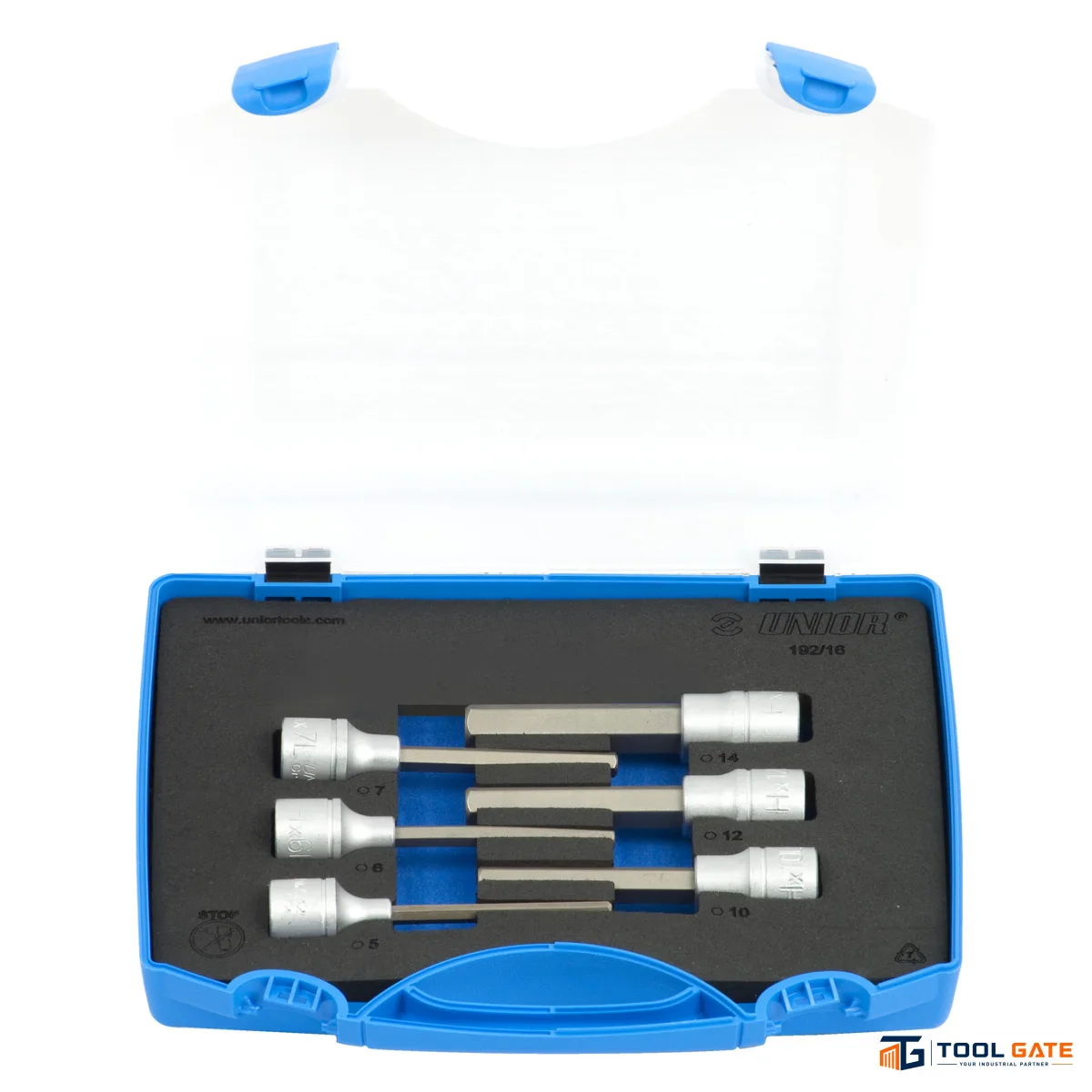 طقم لقم ألن طويلة - Long Hex Socket Set 7 قطع 5–14 مم يونيور سلوفيني موديل 192/16