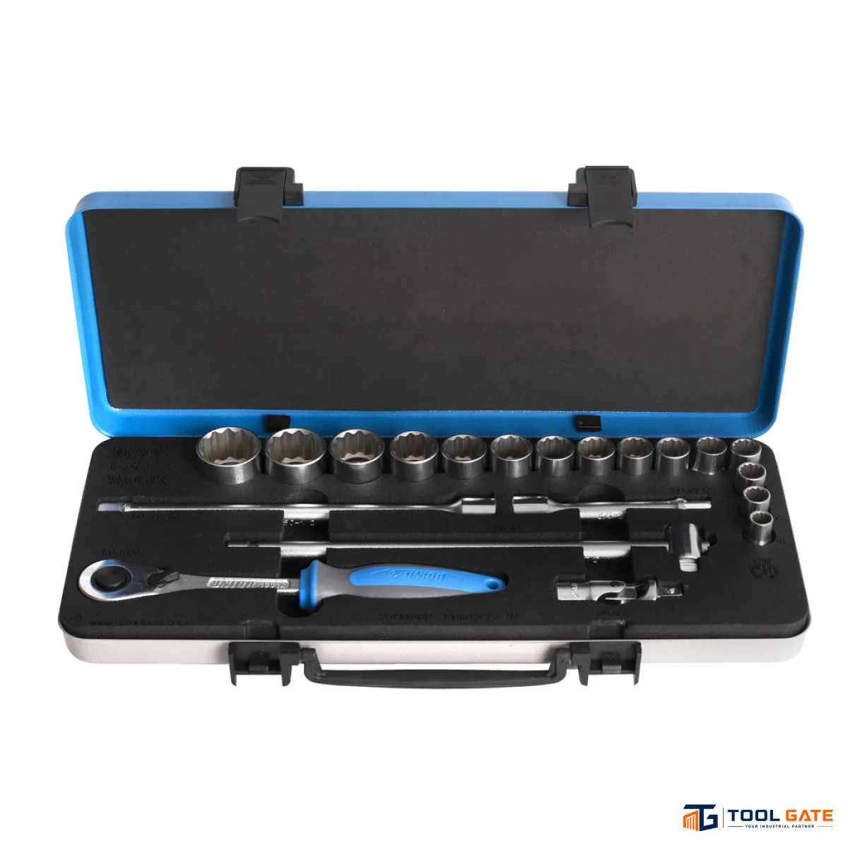طقم لقم - Socket Set 1/2 بوصة مشرشر 23 قطعة 10–32 مم يونيور سلوفيني موديل 190BI12P23