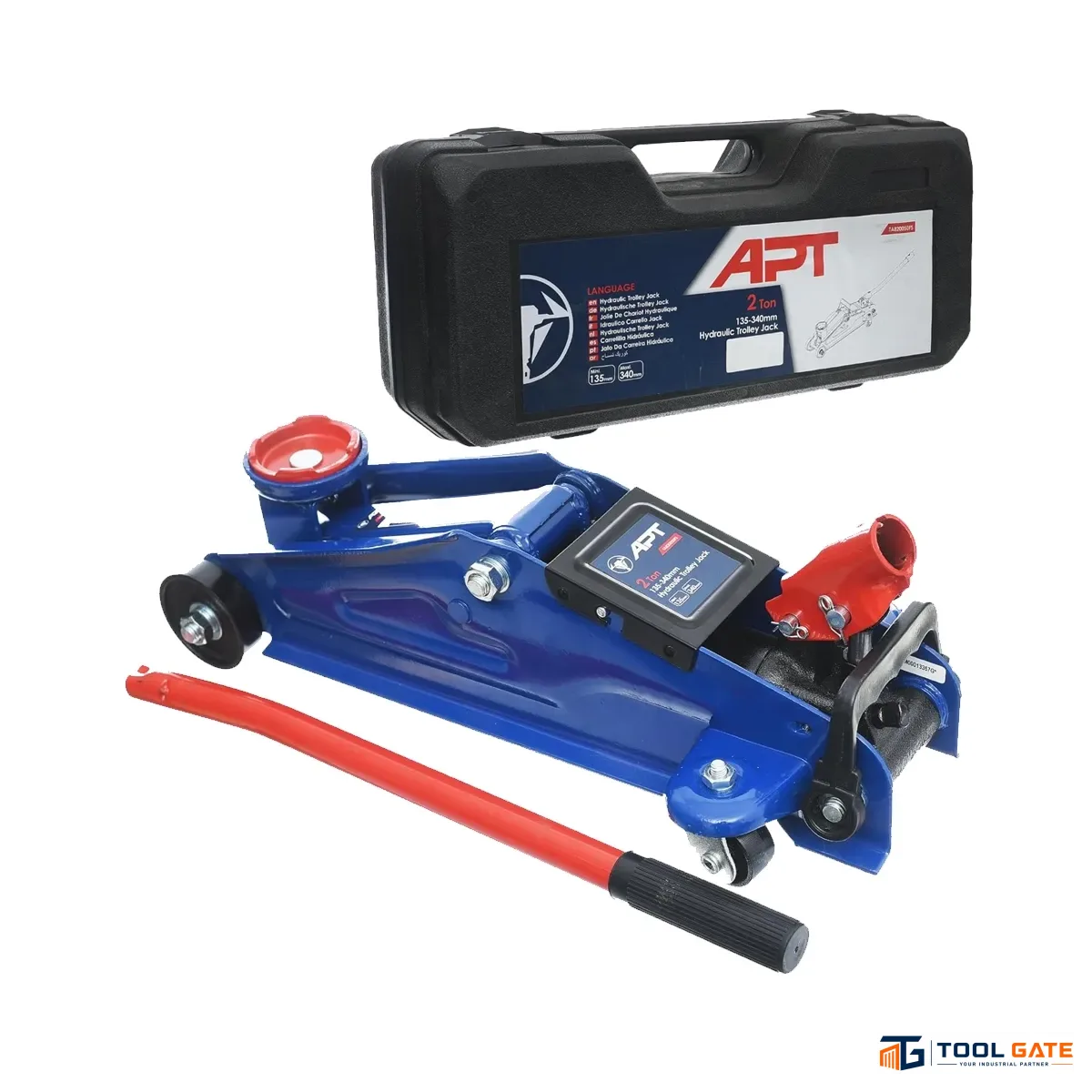 كوريك تمساح Trolley Jack APT هيدروليك شنطة بلاستيك 2 طن بمدى 140–185 مم TA82001S