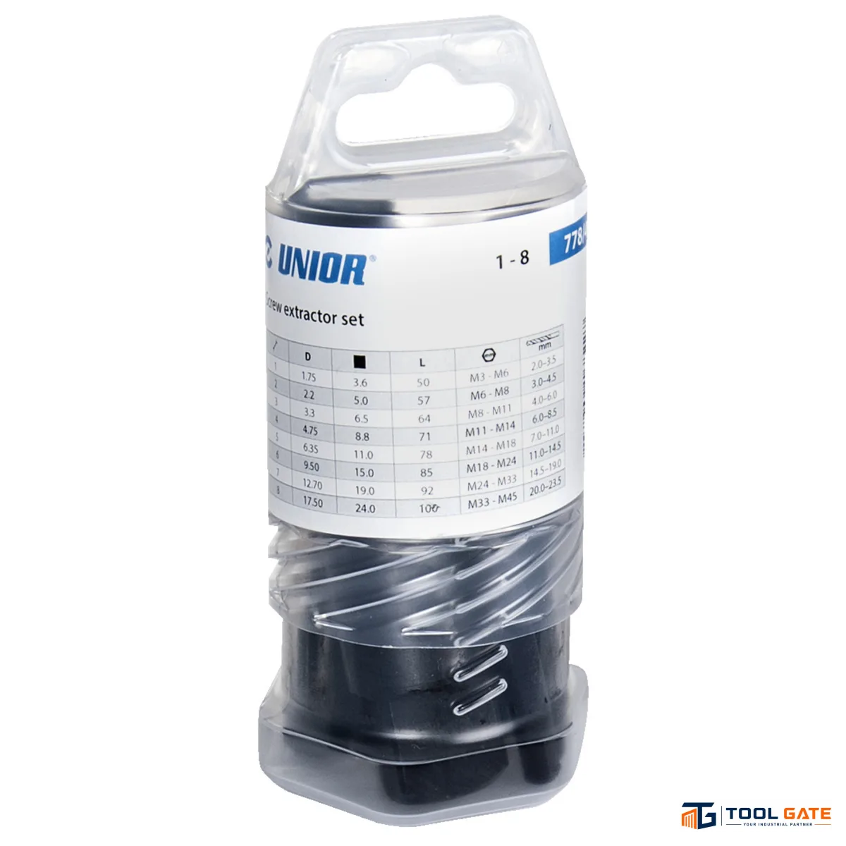 طقم إيزي أوت - Screw Extractors Set 6 قطع 1–6 يونيور سلوفيني موديل 778/4PB