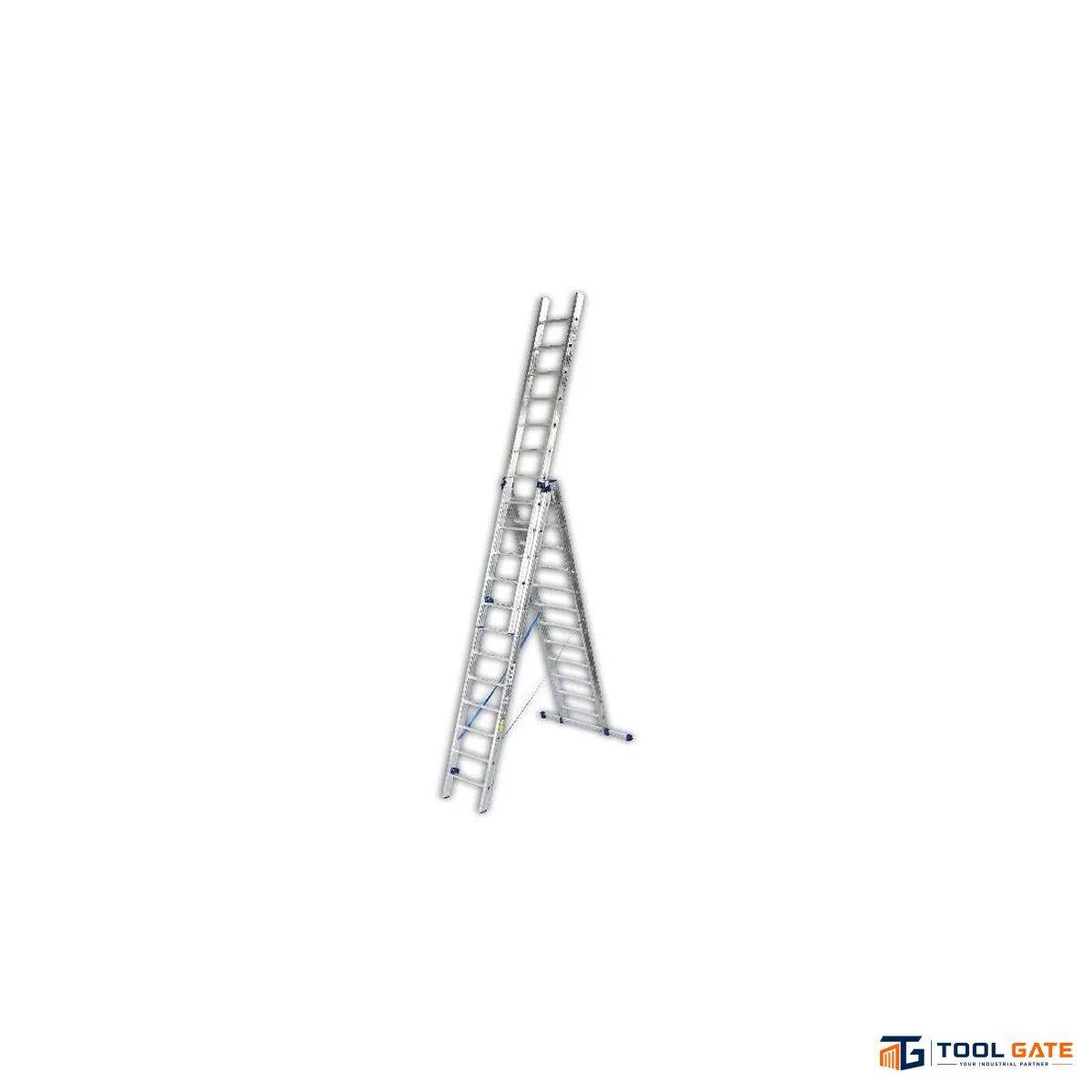 سلم ألومنيوم 3 وصلات METAFORM موديل 33-9 – ارتفاع 2.90 إلى 6.20 متر – 9 درجات