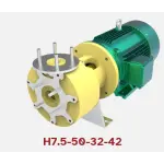طلمبة نقل أحماض وكيماويات PU-TECH H7.5-50-32-42 – 7.5 حصان | Heavy-Duty Chemical Transfer Centrifugal Pump