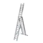 سلم ألومنيوم 3 وصلات METAFORM موديل 33-10 – ارتفاع 3.20 إلى 7.00 متر – 10 درجات