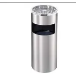 BOSS 50 Liter Ashtray Waste Bin باسكت قمامة وطفاية سجائر ستانلس ستيل – 50 لتر