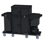 تروللي خدمة غرف  2 وحدة مغلقة لأكياس الغسيل والنفايات سعة 120 لتر  BOSS HOUSEKEEPING TROLLY ECO BLACK